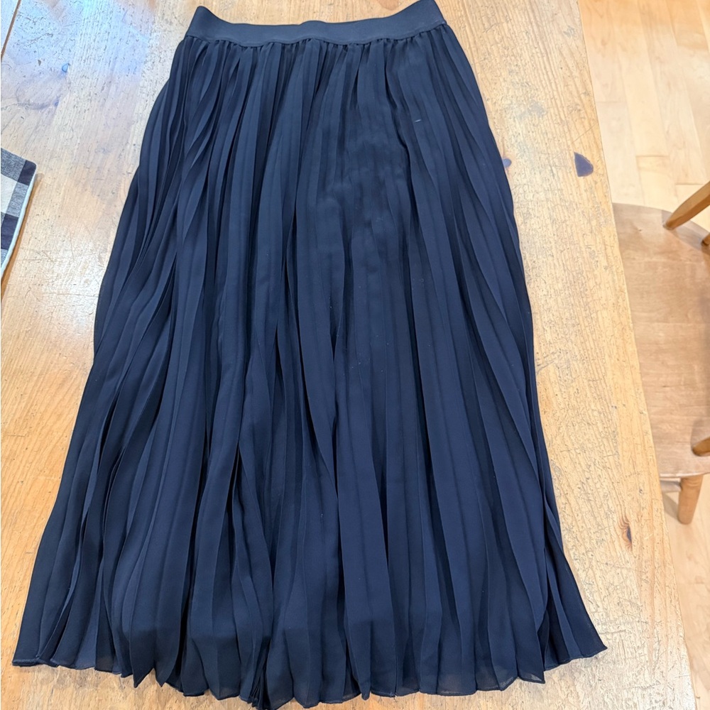 Quince Chiffon Pleated Midi Skirt